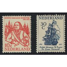 Netherlands Admiral M A de Ruyter 2v 1957 MNH SG#848-849