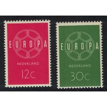 Netherlands Keychain Europa 2v 1959 MNH SG#882-883