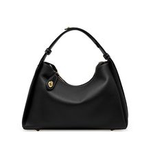 Oversize Genuine Leather Tote Women Weekender Bag Shopper Handbag Black