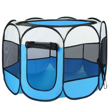 Portable Foldable Pet Playpen Exercise Pen Kennel Removable Zipper Top and Bo...