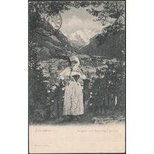 Jungfrau vom Rugenhügel Gesehen, Interlaken, 1900 - Künzli AK