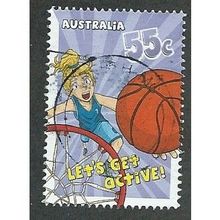 AUS 2009 55c 'LETS GET ACTIVE' FINE USED (EBID34-891)