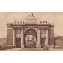 Ypres Menin British Empire Grave Dead Military Remembrance Sign Antique Postcard
