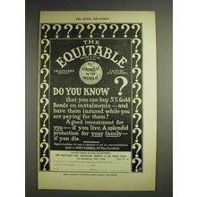1904 The Equitable Life Assurance Ad - Do You Know?