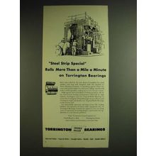 1948 Torrington Tapered Roller Bearings Ad - Steel strip special rolls