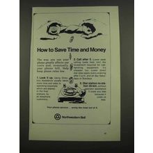 1974 Northwestern Bell Telephone Ad - Save Time