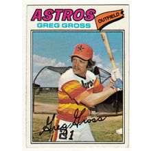 1977 Topps baseball card 614 Greg Gross - Astros