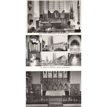 North Walsham Church 3x 1960s Real Photo Postcard s