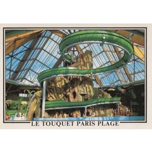 Giant Water Slide at Le Touquet Paris Plage French Postcard