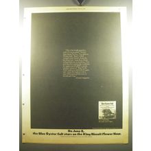 1975 Blue Oyster Cult On Your Feet or On Your Knees Album Advertisement