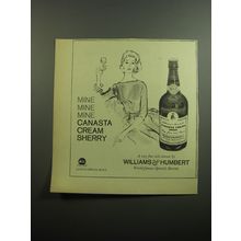 1960 Williams & Humbert Canasta Cream Sherry Ad - Mine Mine Mine