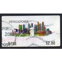 Singapore 2017 Skyline of Singapore ATM Label $2.80 s/a Used (S788)