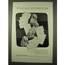 1954 Crane's Fine Papers Ad - The Gift Always in Season