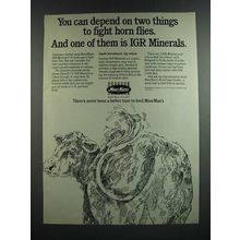 1986 MoorMan's IGR Minerals Ad - Fight Horn Flies