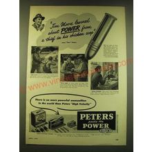 1949 Peters High Velocity Ammunition Ad - Jim Moore learned about power