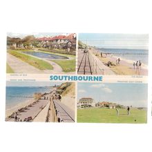 SOUTHBOURNE, Dorset.. vintage used postcard 1968 postmark by E T W Dennis =