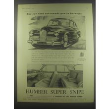 1954 Humber Super Snipe Car Ad - The car that surrounds you in luxury