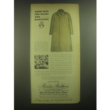 1945 Brooks Brothers Garbadine Raincoat Advertisement - Good days for ducks