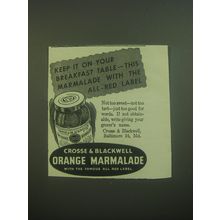 1946 Crosse & Blackwell Orange Marmalade Ad - Keep it on your breakfast table