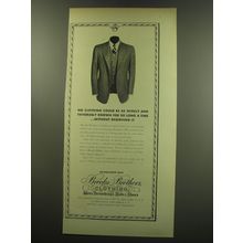 1949 Brooks Brothers Clothing Ad - No clothing could be as widely and favorably