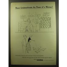 1949 Ladies' Home Journal Magazine Ad - Power of a Woman - Chicken Feed Fabric