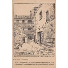 Spanish New Orleans Prison Prisoners Death Execution Wall Antique Postcard