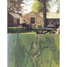 Priests Mill Caldbeck Diners At Restaurant & Aerial 2x Cumbria Postcard s