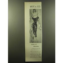 1959 Best & Co. Dress by Max Lawrence Advertisement - Center of Attraction