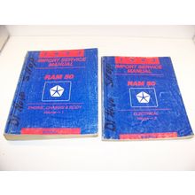 1993 DODGE RAM 50 ENGINE CHASSIS BODY & ELECTRICAL SERVICE MANUALS VOL 1 VOL 2