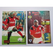 164. Bryan Roy - Notts Forest - Merlin Ultimate P. L 1995/96 Card (ef1)