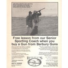 BARBURY GUNS of MARLBOROUGH, WILTSHIRE :- Original Vintage 1986 Magazine Advert
