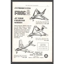 FROG MODEL KITS aircraft airplane toys :- Original Vintage 1954 Magazine Advert
