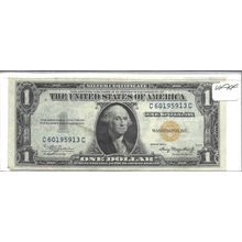 1935-A Yellow Seal North Africa $1.00 Bill XF