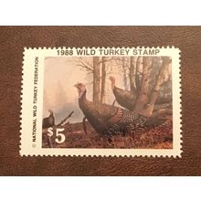 ICOLLECTZONE Wild Turkey Federation 1988 Stamp VF NH
