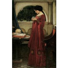 the-crystal-ball-waterhouse-1902 Poster Canvas Movie Film Print A0 A1 A2 A3 A4 A
