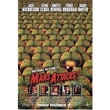 Mars Attacks (1) US 1996 Poster Canvas Print Art Painting Decor Reprint wall A0