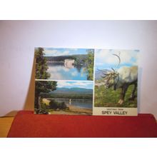 multiview, SPEY VALLEY, MORAY used postcard Colourmaster 1972 pm =