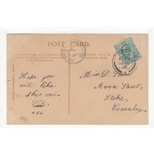 1904 Upper Stoke Coventry Single Ring Postmark on Postcard