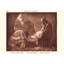 Anne Louis Girodet Burial Of Atala Antique Museum De Louvres Painting Postcard
