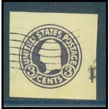 Used U437 2c George Washington Fine Cut Square WA3019