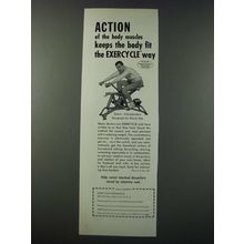 1948 Exercycle Exercise Machine Ad - Action of the Body Muscles