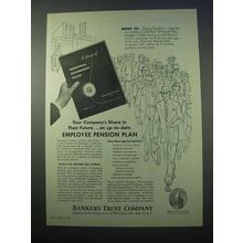 1953 Bankers Trust Company Ad - Employee Pension Plan