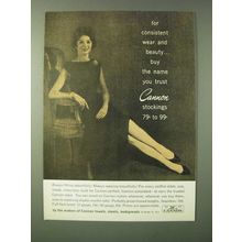 1960 Cannon Stockings Ad - For consistent wear and beauty