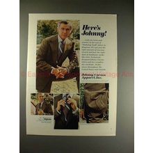 1973 Johnny Carson Apparel Ad - Bullwhip Twill, NICE!