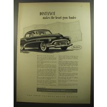 1952 Buick Cars Ad - Distance makes the heart grow fonder
