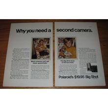 1972 Polaroid Big Shot Camera Ad - Why you need a second camera