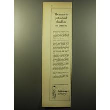 1960 Corbin Trousers Ad - The man who put natural shoulders on trousers