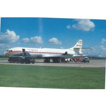 CARAVELE AIRCRAFT IBERIA AIR AT BIRMINGHAM AIRPORT. CARD NO BHX 79