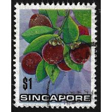 SINGAPORE 1973 FRUITS Mangosteen $1 Sc#196 - USED @C127