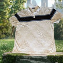 Callaway Mens Polo Golf Shirt Opti-Dri Blue 3X Polyester Blend Light Airy White